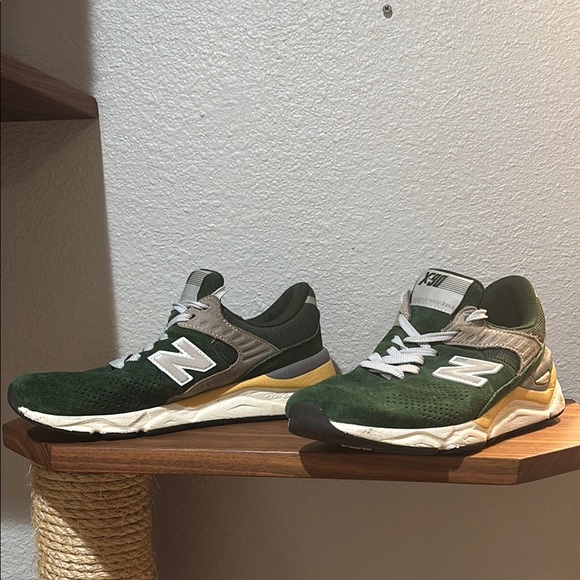 New Balance Forest Green and Gray suede Athletic Shoes - Picture 4 of 12